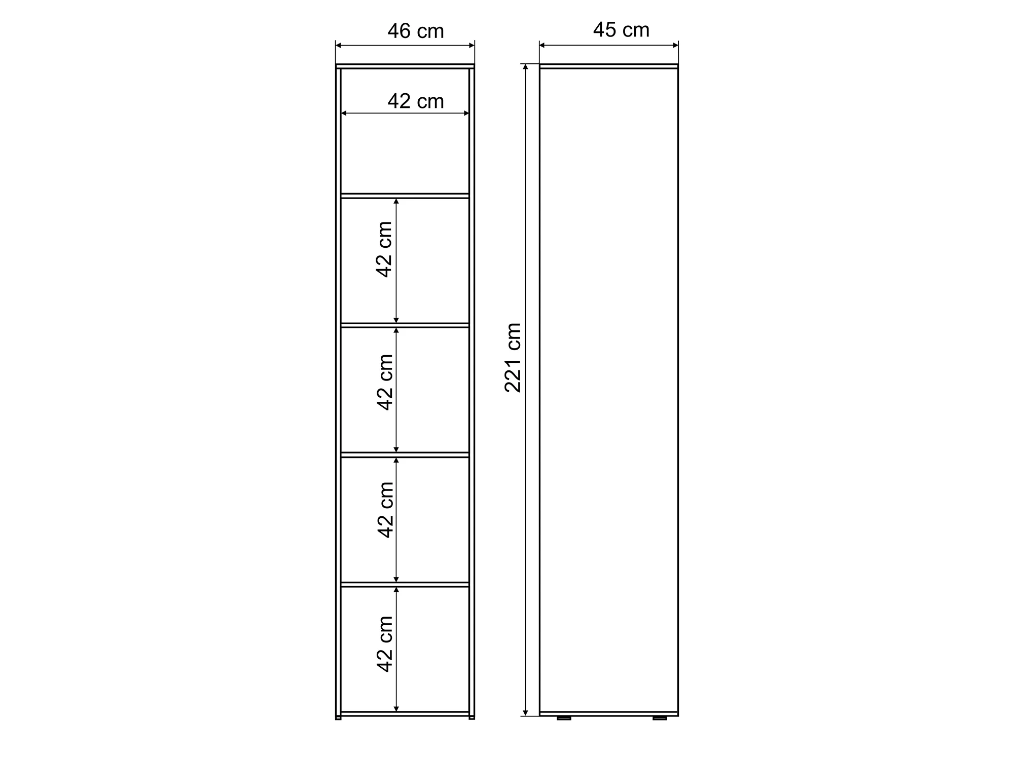 Ripiano 46 cm (profondità standard 45 cm) Rovere selvatico picture 18