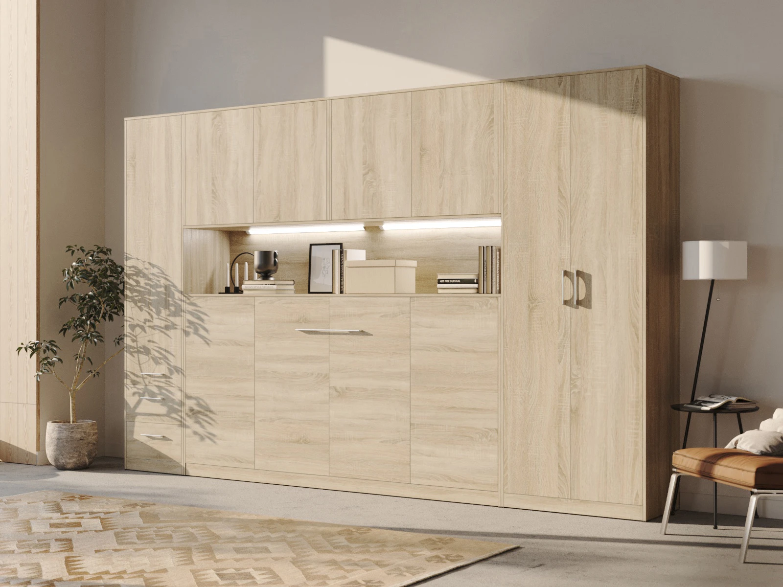 Armadio a muro con 2 porte Rovere Sonoma picture 4